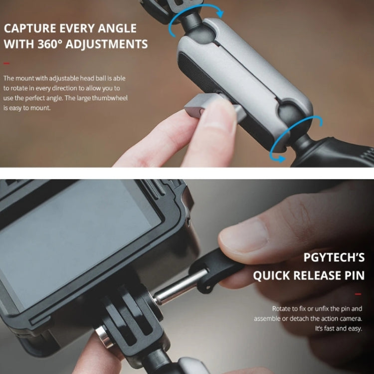 PGYTECH Action Camera Handlebar Mount For Insta360 ONE / ONE R / OSMO Action / GoPro - Bicycle Handlebar Mount by PGYTECH | Online Shopping UK | buy2fix