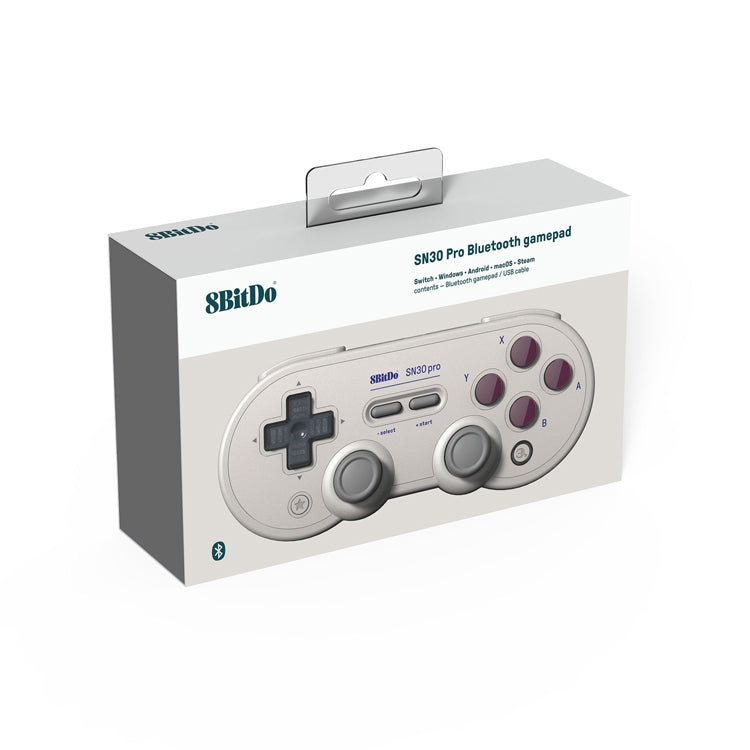 8Bitdo SN30ProG Vibration Burst Somatosensory Wireless Bluetooth Gamepad For Switch(Light Gray) - Gamepads by 8Bitdo | Online Shopping UK | buy2fix