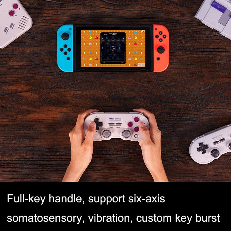 8Bitdo SN30ProG Vibration Burst Somatosensory Wireless Bluetooth Gamepad For Switch(Light Gray) - Gamepads by 8Bitdo | Online Shopping UK | buy2fix