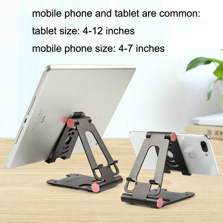 XY-02 Folding Live Aluminum Alloy Desktop Tablet Computer Mobile Phone Bracket(Gold) - Desktop Holder by buy2fix | Online Shopping UK | buy2fix