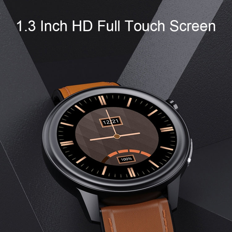 LOANIY E80 1.3 Inch Heart Rate Detection Smart Watch, Color: Brown Leather - Smart Watches by LOANIY | Online Shopping UK | buy2fix