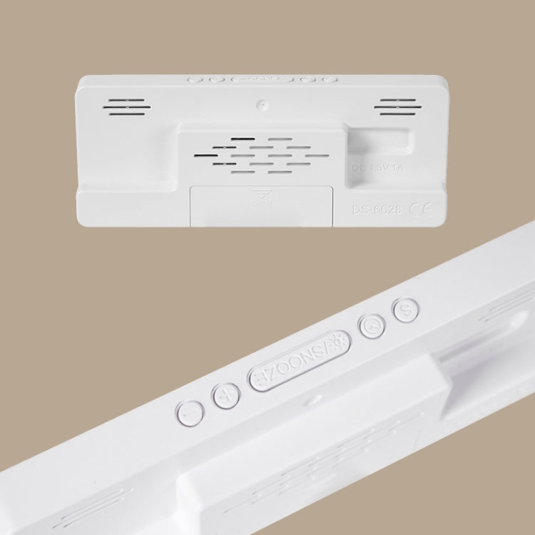 LED Bedside Alarm Clock Battery Plug-In Dual-Purpose Clock(White) - Alarm Clocks by buy2fix | Online Shopping UK | buy2fix