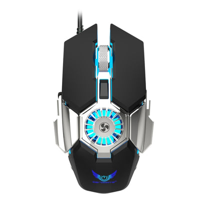 Zerodate G22 6 Keys Fan Cooled RGB Lighted Gaming Mice, Cable Length: 1.5m(Black) - Wired Mice by Zerodate | Online Shopping UK | buy2fix