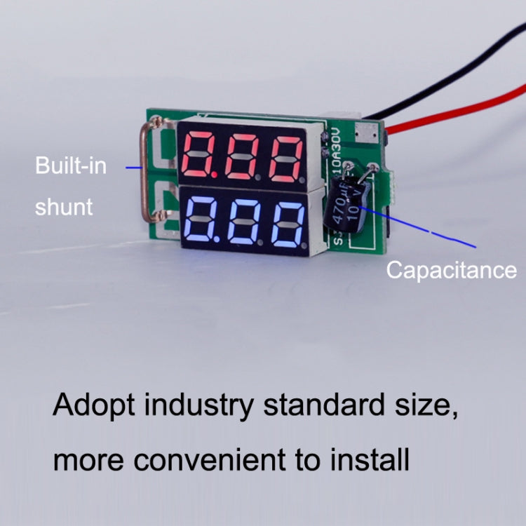 Dual-Display Voltage Current Meter Digital DC Voltage Meter, Specification: 10A (Red Blue) - Consumer Electronics by buy2fix | Online Shopping UK | buy2fix