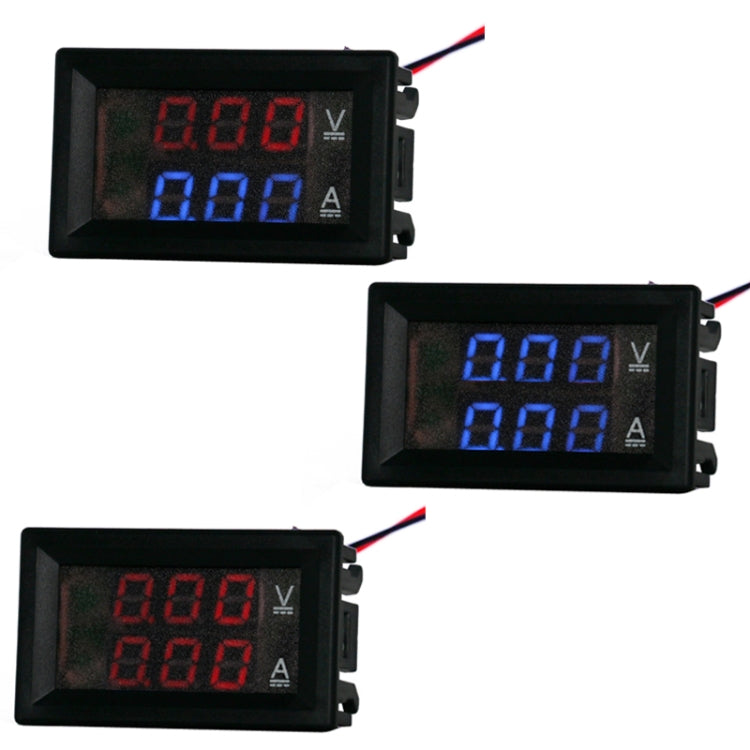 Dual-Display Voltage Current Meter Digital DC Voltage Meter, Specification: 50A (Red Blue) - Consumer Electronics by buy2fix | Online Shopping UK | buy2fix