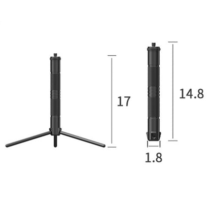 Foldable Portable Aluminum Alloy Tripod Light Stand Mobile Phone Live Tripod(Black) - Consumer Electronics by buy2fix | Online Shopping UK | buy2fix