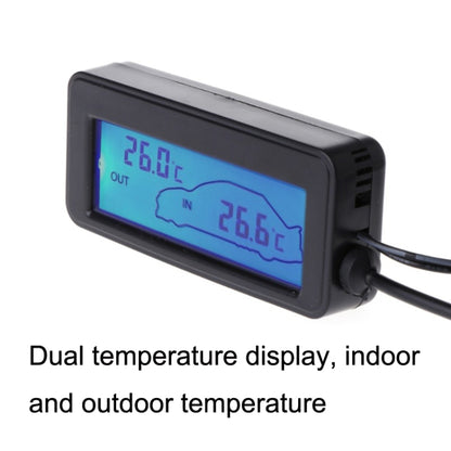 Car Inside and Outside Backlit Mini Digital Thermometer(Green) - In Car by buy2fix | Online Shopping UK | buy2fix