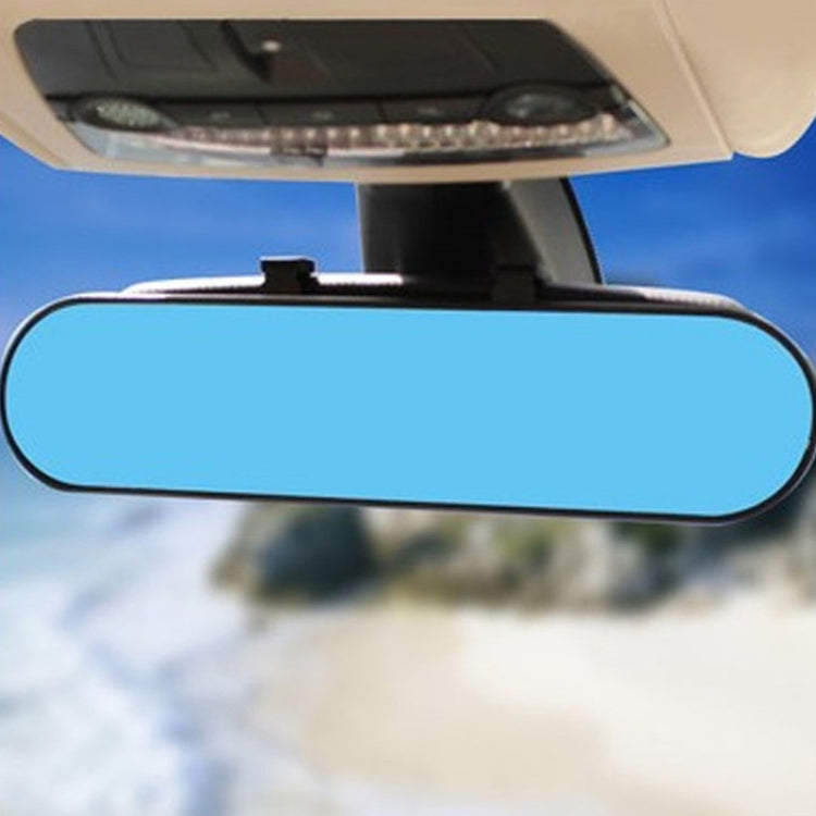 DM-055 28.8cm Car Large Field of View Anti-dazzle Blue Mirror Reversing Curved Rearview Mirror - In Car by buy2fix | Online Shopping UK | buy2fix