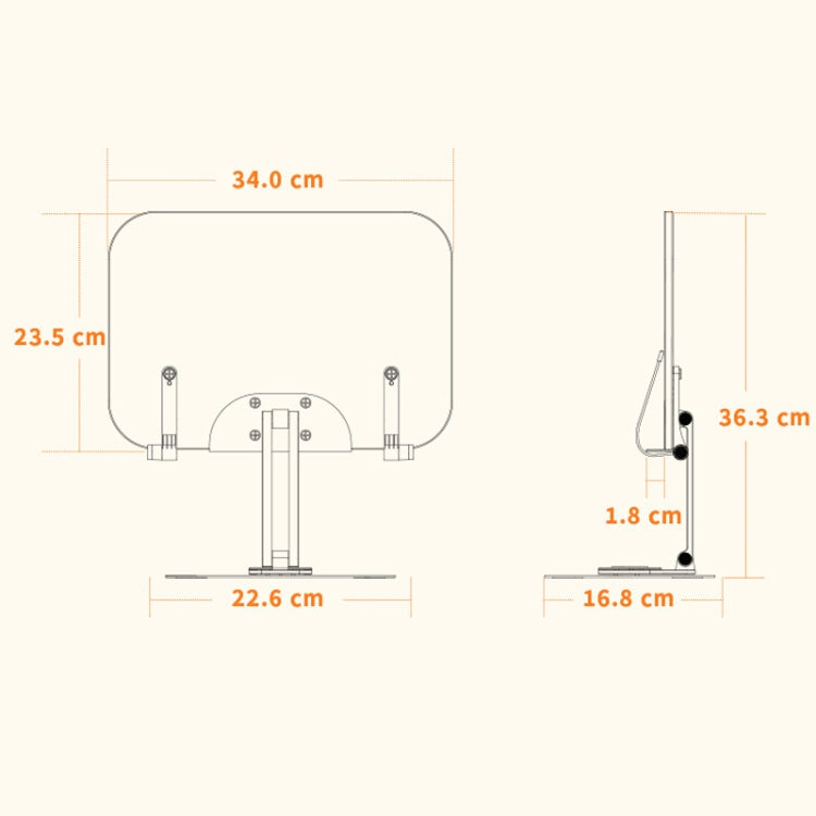 R03 Reading Bookshelf Desktop 360-degree Rotation Multi-function Liftable Tablet Bracket - Computer & Networking by buy2fix | Online Shopping UK | buy2fix