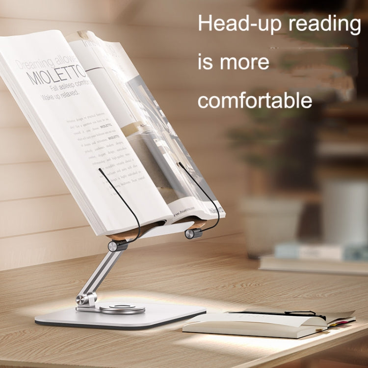 R03 Reading Bookshelf Desktop 360-degree Rotation Multi-function Liftable Tablet Bracket - Computer & Networking by buy2fix | Online Shopping UK | buy2fix