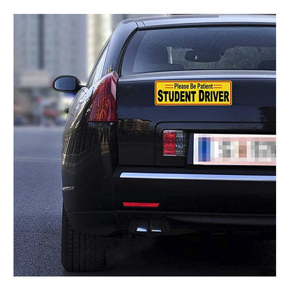 2 PCS STUDENT DRIVER Novice Car Sticker Magnetic Reflective Car Sticker 25 x 8 cm(Type B) - In Car by buy2fix | Online Shopping UK | buy2fix