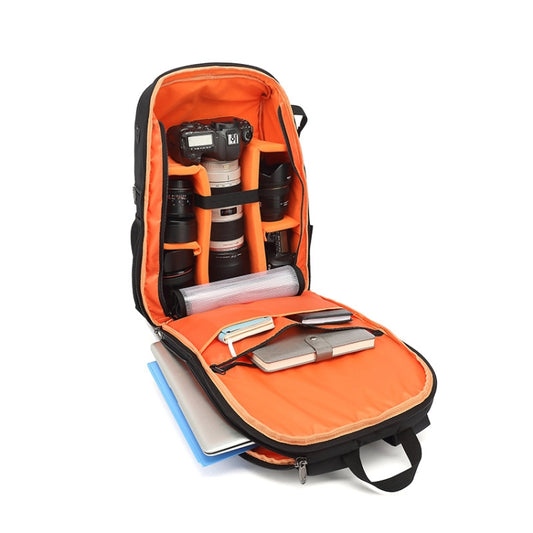 Oxford Cloth Waterproof Photography Backpack 17 Inch Laptop Backpack(Orange) - Camera Accessories by buy2fix | Online Shopping UK | buy2fix