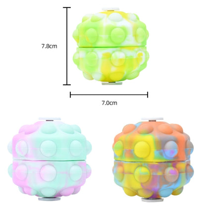 3 PCS Rotating Glowing Octagonal Silicone Ball Educational Toys, Specification: Glow 21 Seconds(Yellow Blue) - Squeeze Toys by buy2fix | Online Shopping UK | buy2fix