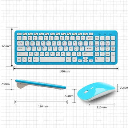 MLD-568 Office Gaming Mute Wireless Mouse Keyboard Set(Blue) - Wireless Keyboard by buy2fix | Online Shopping UK | buy2fix