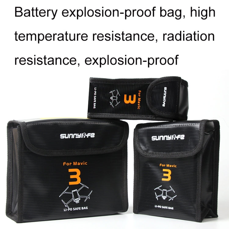 For Mavic 3 Sunnylife M3-DC106 3 In 1 Batteries Safe Storage Explosion-proof Bags - DJI & GoPro Accessories by Sunnylife | Online Shopping UK | buy2fix