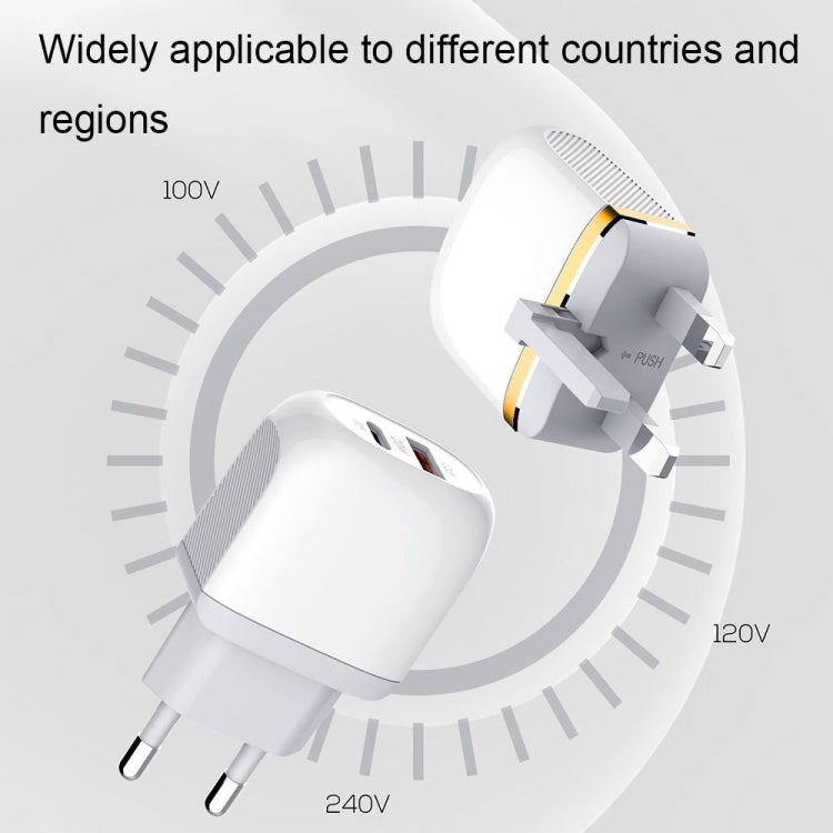 LDNIO A2316C 20W PD+QC 3.0 Phone USB Multi-hole Fast Charger UK Plug with Type-C to 8 Pin Cable - Mobile Accessories by LDNIO | Online Shopping UK | buy2fix