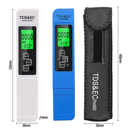 Backlight Model TDS & EC Water Quality Test Pen Meter Conductivity Test Pen(Blue) - Consumer Electronics by buy2fix | Online Shopping UK | buy2fix