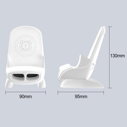 15W Chair Phone Wireless Charger Phone Charging Stand,Spec: White - Apple Accessories by buy2fix | Online Shopping UK | buy2fix