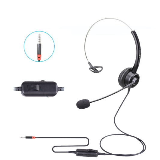 VT200 Single Ear Telephone Headset Operator Headset With Mic,Spec: 3.5mm Single Plug with Tuning - Consumer Electronics by buy2fix | Online Shopping UK | buy2fix
