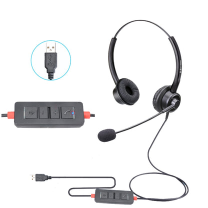 VT200D Double Ears Telephone Headset Operator Headset With Mic,Spec: USB Head with Tuning - Consumer Electronics by buy2fix | Online Shopping UK | buy2fix