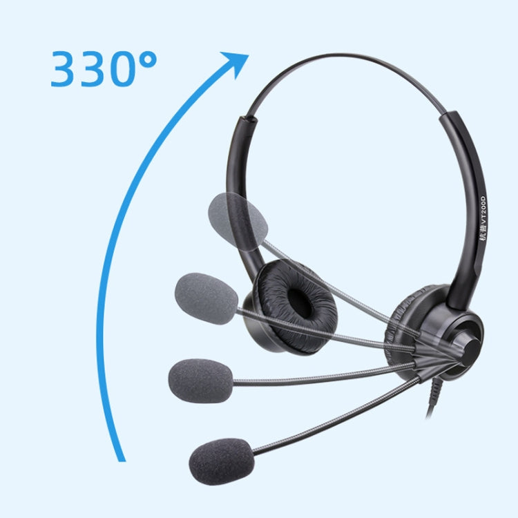 VT200D Double Ears Telephone Headset Operator Headset With Mic,Spec: USB Head with Tuning - Consumer Electronics by buy2fix | Online Shopping UK | buy2fix
