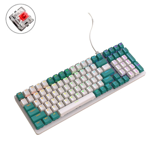 ZIYOU LANG  K3 100 Keys Game Glowing Wired Mechanical Keyboard, Cable Length: 1.5m, Style:  Water Green Version Red Axis - Wired Keyboard by ZIYOU LANG | Online Shopping UK | buy2fix