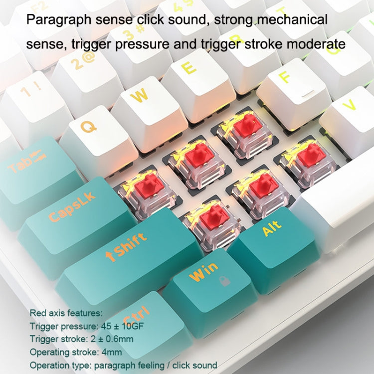 ZIYOU LANG  K3 100 Keys Game Glowing Wired Mechanical Keyboard, Cable Length: 1.5m, Style: Micro Light Hot Plug Version Red Axis - Wired Keyboard by ZIYOU LANG | Online Shopping UK | buy2fix