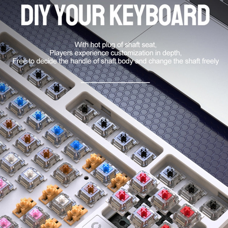 ZIYOU LANG K87 87-key RGB Bluetooth / Wireless / Wired Three Mode Game Keyboard, Cable Length: 1.5m, Style: Banana Shaft (Micr-light) - Wireless Keyboard by ZIYOU LANG | Online Shopping UK | buy2fix