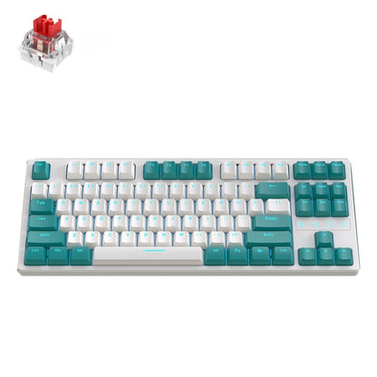 ZIYOU LANG K87 87-key RGB Bluetooth / Wireless / Wired Three Mode Game Keyboard, Cable Length: 1.5m, Style: Red Shaft (Water Green) - Wireless Keyboard by ZIYOU LANG | Online Shopping UK | buy2fix