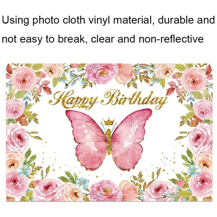 1.5m x 1m Butterfly Pattern Photography Backdrop Birthday Party Decoration Background Cloth(MDZ00555) - Camera Accessories by buy2fix | Online Shopping UK | buy2fix