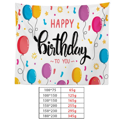 Happy Birthday Photo Backdrop Party Decoration Tapestry, Size: 230x150cm(GT56-10) - Camera Accessories by buy2fix | Online Shopping UK | buy2fix