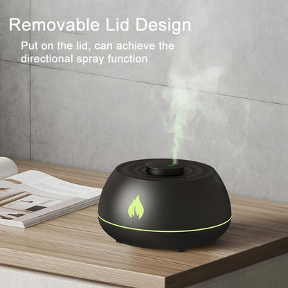 DQ707 130ml Simulation Flame Aromatherapy Machine Seven-color Ambient Light Humidifier With EU Plug White - Home & Garden by buy2fix | Online Shopping UK | buy2fix