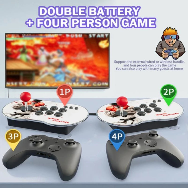 MANTE1 MT6 TV Console Game Joystick Turret HD 4K Game 2 Persons 64G Built-in 15000 Games+for PS1 Game - Pocket Console by MANTE1 | Online Shopping UK | buy2fix