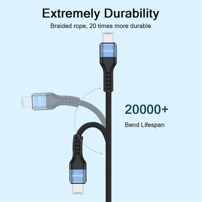 QGeeM MF01 USB-A To 8 Pin Phone Tablet Fast Charging Data Cable, Length: 1m - Normal Style Cable by QGeeM | Online Shopping UK | buy2fix