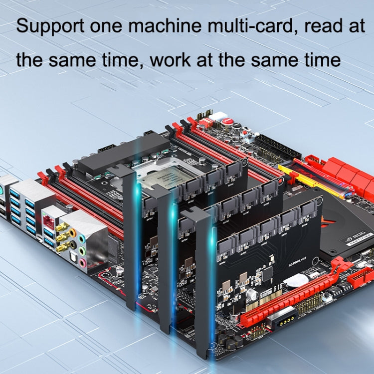 PCIE X4 To 5 Ports SATA3.0 Rotary Card Computer Desktop Solid State Hard Disk - Add-on Cards by buy2fix | Online Shopping UK | buy2fix