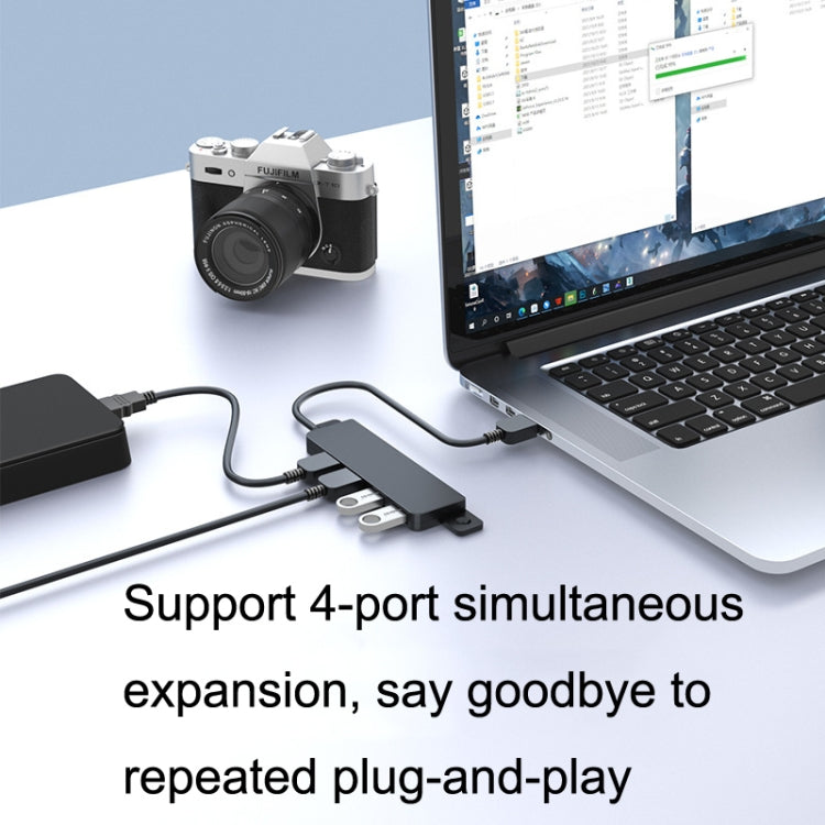 HS080-R USB3.0 120cm 4 Ports Collection High Speed HUB Extensors - USB 3.0 HUB by buy2fix | Online Shopping UK | buy2fix