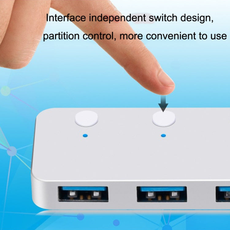 HS0059 Independent Switch USB 3.0 4 Ports Extension Type-C / USB-C Aluminum Alloy HUB, Cable Length: 120cm - USB 3.0 HUB by buy2fix | Online Shopping UK | buy2fix