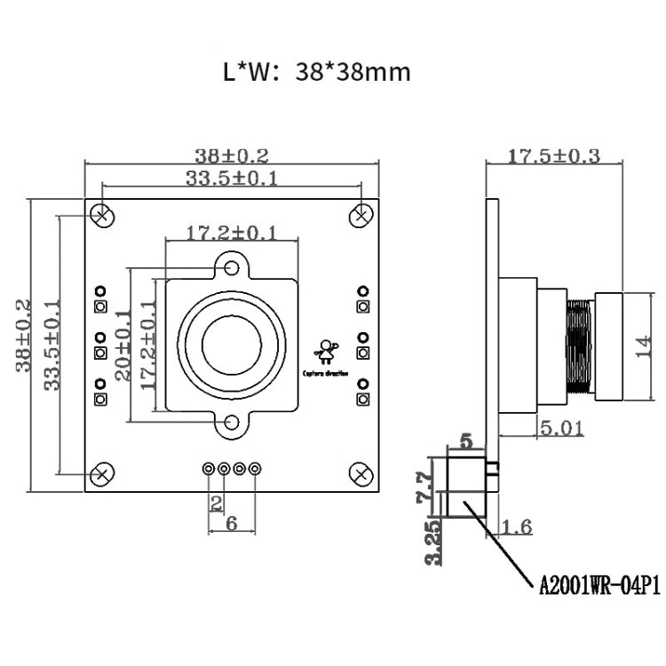 AS-2491-USB-38x38 HD 720P H.264 Compressed USB Camera Module - Consumer Electronics by buy2fix | Online Shopping UK | buy2fix