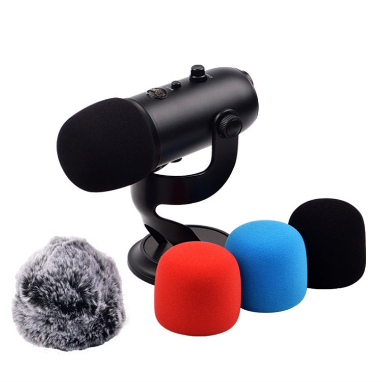 For Blue Yeti Pro Anti-Pop and Windproof Sponge/Fluffy Microphone Cover, Color: Black Sponge - Consumer Electronics by buy2fix | Online Shopping UK | buy2fix