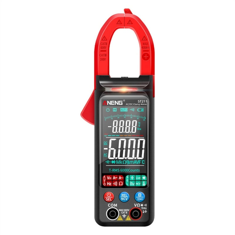 ANENG Large Screen Multi-Function Clamp Fully Automatic Smart Multimeter, Specification: ST212 Red DC Current - Consumer Electronics by ANENG | Online Shopping UK | buy2fix