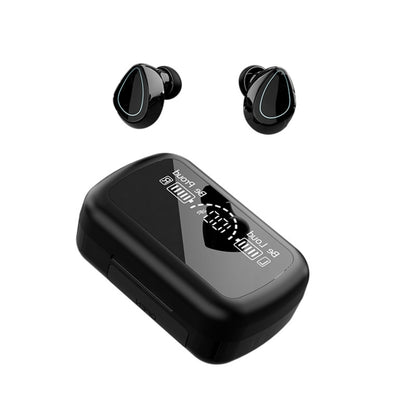 SKY10 Charging Bin Stereo Digital Display Mini Invisible Bluetooth Headset(Black) - Bluetooth Earphone by buy2fix | Online Shopping UK | buy2fix