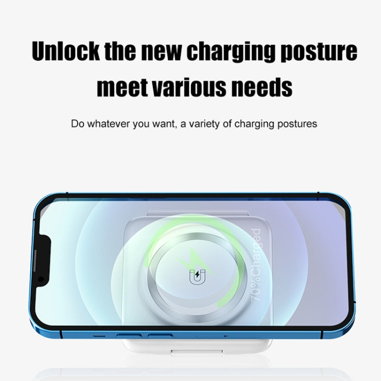 Folding 3 In 1 Wireless Charger For iPhone, Galaxy, Huawei, Xiaomi, LG, HTC and Other QI Standard Smart Phones (White) - Wireless Charger by buy2fix | Online Shopping UK | buy2fix