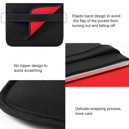 13 Inch Neoprene Laptop Lining Bag Horizontal Section Flap Clutch Bag(Black) - 13.3 inch by buy2fix | Online Shopping UK | buy2fix