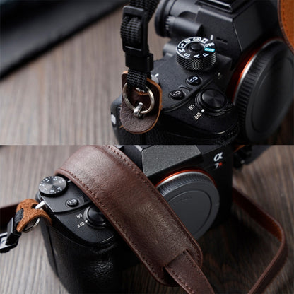 Outdoor Photography Cowhide Leather Camera Shoulder Hanging Neck Winding Strap, Spec: Top-layer (Black) - Camera Strap by buy2fix | Online Shopping UK | buy2fix