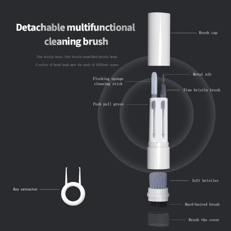 SYT-05 6-in-1 Bluetooth Earphone Clean Pen Brush Computer Keyboard Cleaning Tool - Apple Accessories by buy2fix | Online Shopping UK | buy2fix