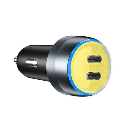 IBD355-2C PD20W+PD20W Smart Car Mobile Phone Charger(Yellow) - In Car by buy2fix | Online Shopping UK | buy2fix