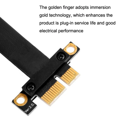 PCI-E 3.0 1X 180-degree Graphics Card Wireless Network Card Adapter Block Extension Cable, Length: 50cm -  by buy2fix | Online Shopping UK | buy2fix