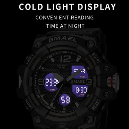 SMAEL 8008 Outdoor Sports Multifunctional Waterproof Luminous Men Watch(Grass Green) - LED Digital Watches by SMAEL | Online Shopping UK | buy2fix
