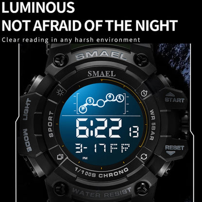 SMAEL 8082 Outdoor Waterproof Sports Multifunctional Luminous Timing Electronic Watch(White Colorful Red Blue) - Sport Watches by SMAEL | Online Shopping UK | buy2fix
