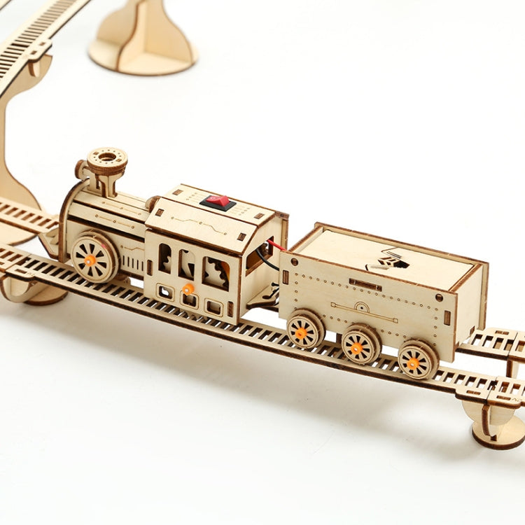 Train Rail Car 3D Wooden Puzzle Model DIY Handmade Ornaments - Puzzle Toys by buy2fix | Online Shopping UK | buy2fix